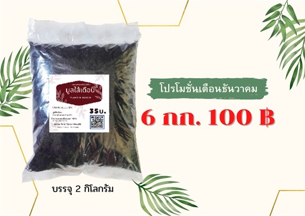 มูลใส้เดือน 6กิโลกรัม 100 บาท | ฟาร์มรักดีดี - มีนบุรี กรุงเทพมหานคร