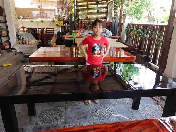 โต๊ะทำงานไม้แผ่นเดียว 80x180 | ร้าน Chat_Shop  (เฟอร์นิเจอร์ไม้)  - บางใหญ่ นนทบุรี