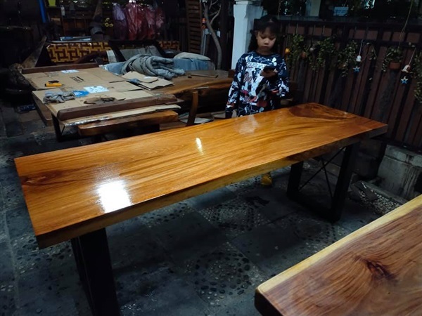 (ขายแล้ว)  โต๊ะไม้มะค่าโมง  60x200 | ร้าน Chat_Shop  (เฟอร์นิเจอร์ไม้)  - บางใหญ่ นนทบุรี