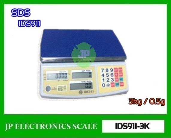 เครื่องชั่งคำนวณราคา3kg เครื่องชั่งดิจิตอล SDS รุ่น IDS911