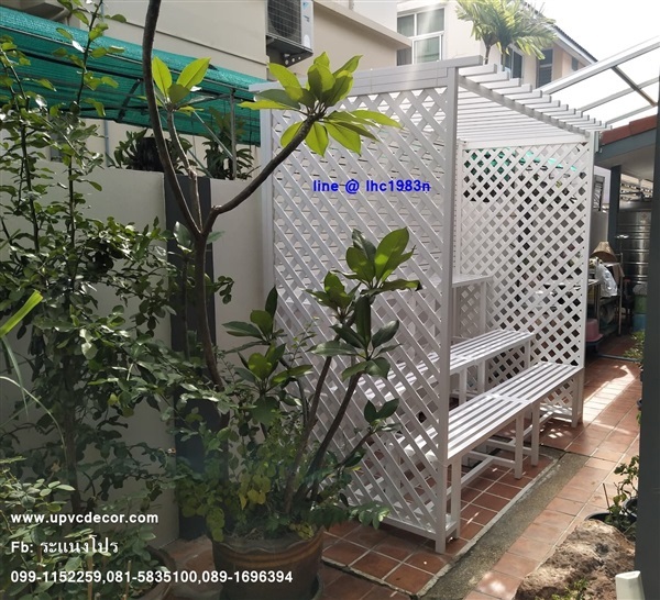 ซุ้มระแนงไม้เลื้อยUPVC แขวนต้นไม้  ซุ้มแขวนกล้วยไม้ ซุ้มupvc | บ้านทำไม้ - พุทธมณฑล นครปฐม