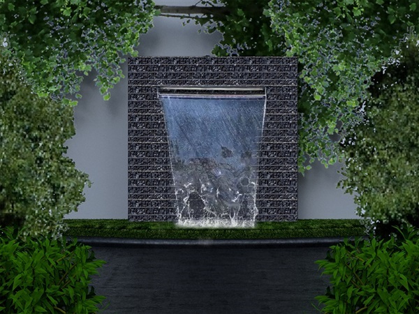 Prefabricated Gabion Stone Wall+water curtain fall | Naisuanshop -  นนทบุรี