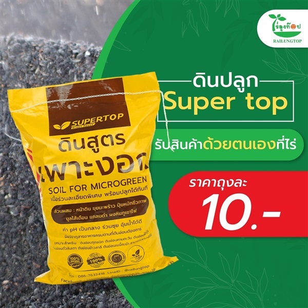 ดินเพาะงอก ดิน SUPERTOP | โรงดิน SUPERTOP - พัฒนานิคม ลพบุรี