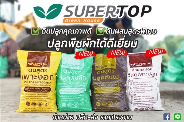 ดินปลูกผัก ดินปลูกต้นไม้ ดิน SUPERTOP จากโรงดินSUPERTOP | โรงดิน SUPERTOP - พัฒนานิคม ลพบุรี