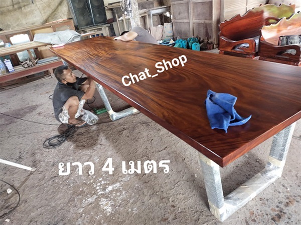 โต๊ะประชุม ก100xย400 พร้อมขาเหล็ก  | ร้าน Chat_Shop  (เฟอร์นิเจอร์ไม้)  - บางใหญ่ นนทบุรี