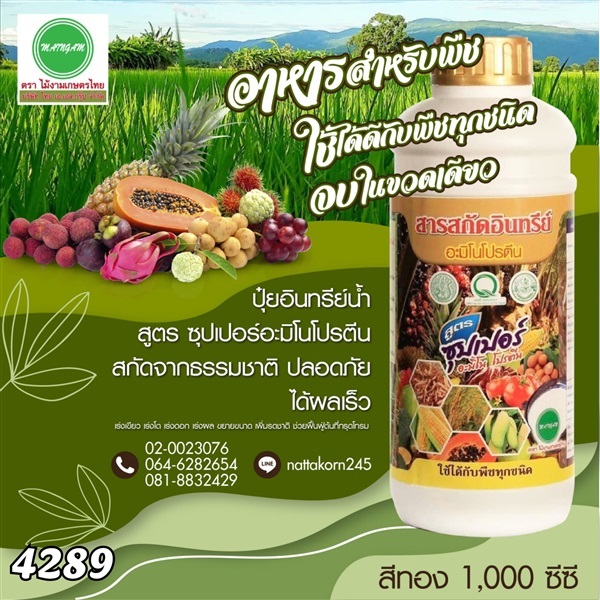 ปุ๋ยสกัดอินทรีย์น้ำ ซุปเปอร์อะมิโนโปรตีน | ไม้งามเกษตรไทย - หนองแขม กรุงเทพมหานคร