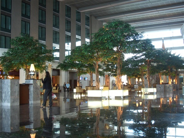 ต้นไม้เทียมตกแต่งสนามบิน