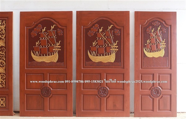  ประตูบานเดี่ยวไม้สัก | วู๊ดแพร่ - เมืองแพร่ แพร่