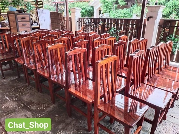 เก้าอี้ไม้  พื้นนั่งไม้แผ่นเดียว  (รวมจัดส่งทั่วประเทศ)  | ร้าน Chat_Shop  (เฟอร์นิเจอร์ไม้)  - บางใหญ่ นนทบุรี