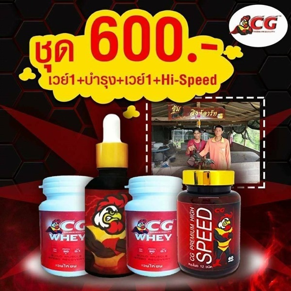 CG ซีจีครบเครื่องเรื่องของไก่ (2CG WHEY+HIGH SPEED 1 +บำรุง) | Macuna Capsule Product of Thailand - ปากเกร็ด นนทบุรี