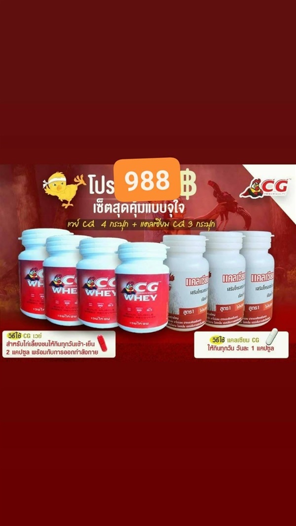 CGซีจีเซ็ด (2เวย์+2บำรุง+3แคลเซียม) สร้างภูมิคุ้มกันไก่ | Macuna Capsule Product of Thailand - ปากเกร็ด นนทบุรี
