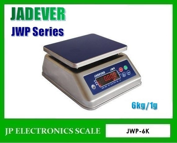 เครื่องชั่งดิจิตอลกันน้ำ6กิโลกรัม JADEVER รุ่น JWP Series | หจก.เอส.พี.เจ.อิเล็กทรอนิกส์ สเกล - บ้านไผ่ ขอนแก่น