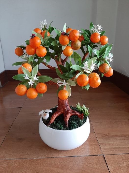 ต้นส้ม ประดิษฐ์จากดินไทย