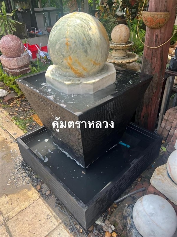  หินเสริมทรัพย์ หินกลิ้ง หินหมุนเสริมฮวงจุ้ย หินหมุนสีเขียว | คุ้มตราหลวง - คลองสามวา กรุงเทพมหานคร