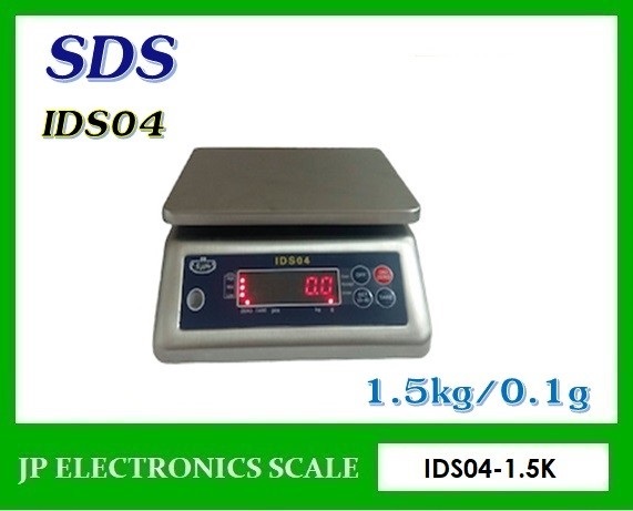 เครื่องชั่งกันน้ำ1500กรัม ยี่ห้อ SDS รุ่น IDS04 | หจก.เอส.พี.เจ.อิเล็กทรอนิกส์ สเกล - บ้านไผ่ ขอนแก่น