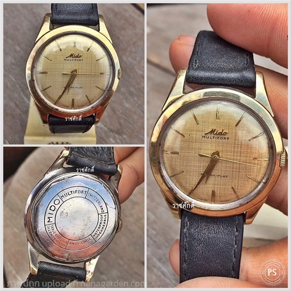 นาฬิกามิโด้รุ่นแรก หน้าปัดลายผ้า ระบบไขลาน สภาพสวยสมบูรณ์ นา | ร้านวังโบราณ - บางบัวทอง นนทบุรี